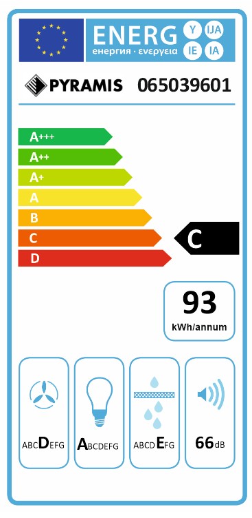 Hota decorativa Pyramis VETRIO Black Glass 90cm - imagine 4