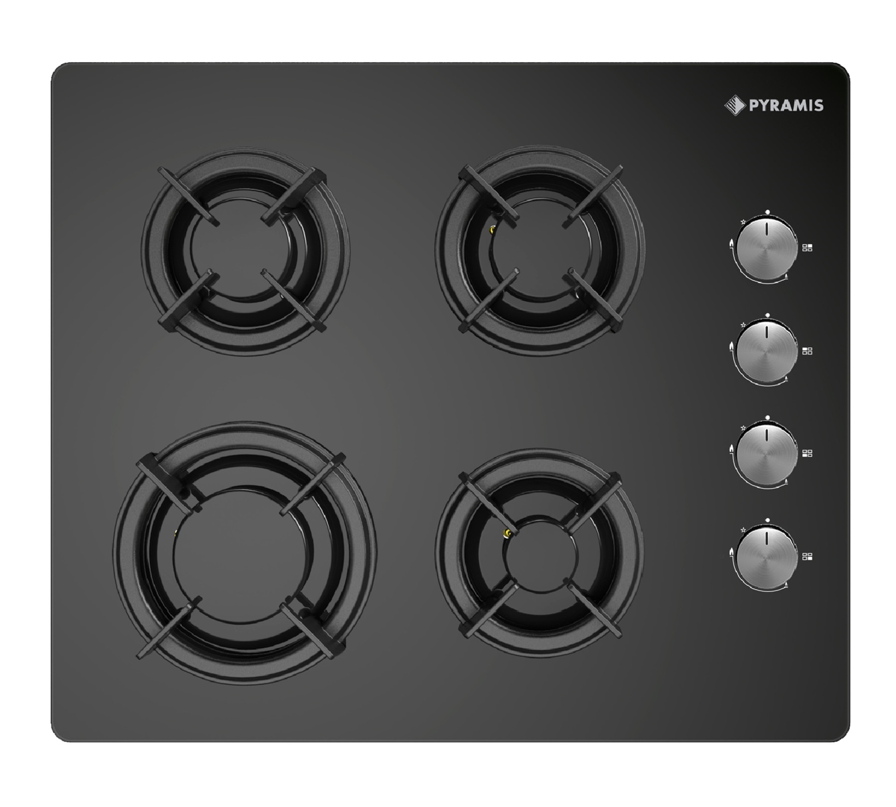 Plita gaz Pyramis 5335.01 Black Glass