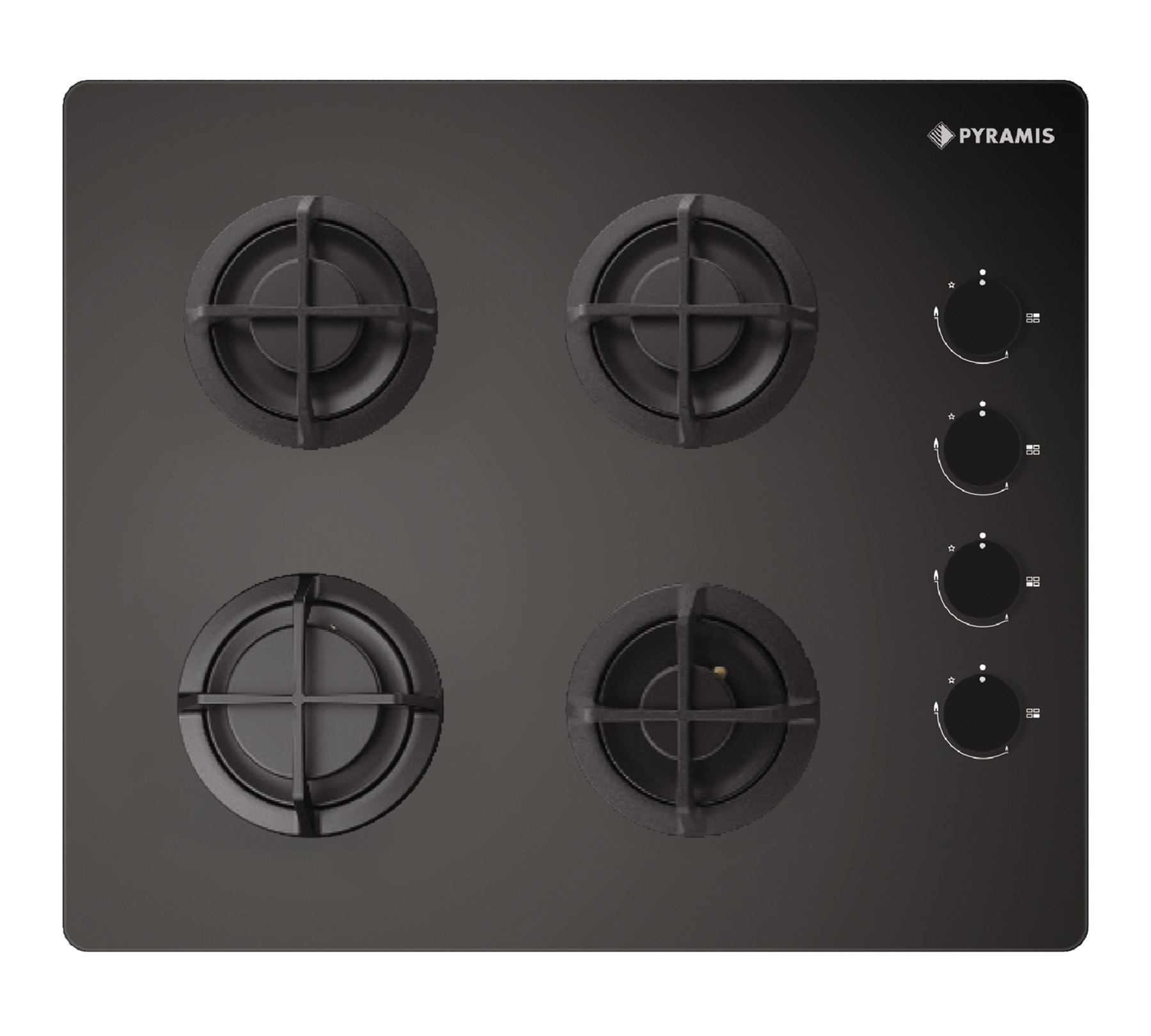 Plita gaz Pyramis 5343.01 Black Glass