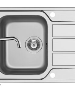 Set chiuveta inox ATHENA 1B1D SM si baterie ADELITA