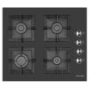 Plita gaz Pyramis 2225 Black Glass Cast Iron Protection