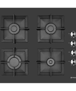 Plita gaz Pyramis 2225 Black Glass Cast Iron Protection