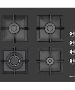 Plita gaz Pyramis 2226 Wok Black Glass Cast Iron Protection