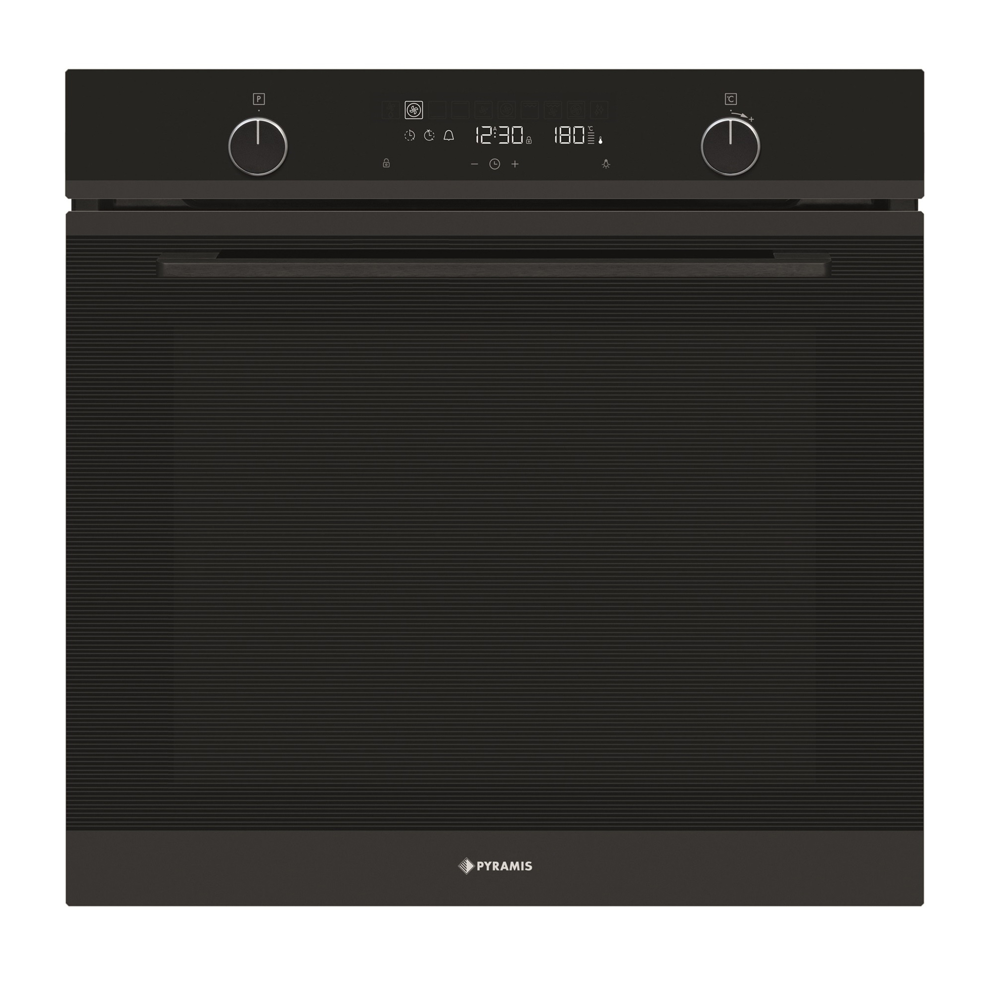 Cuptor electric Pyramis PO78114010EBLΜ Premium Full Black Glass