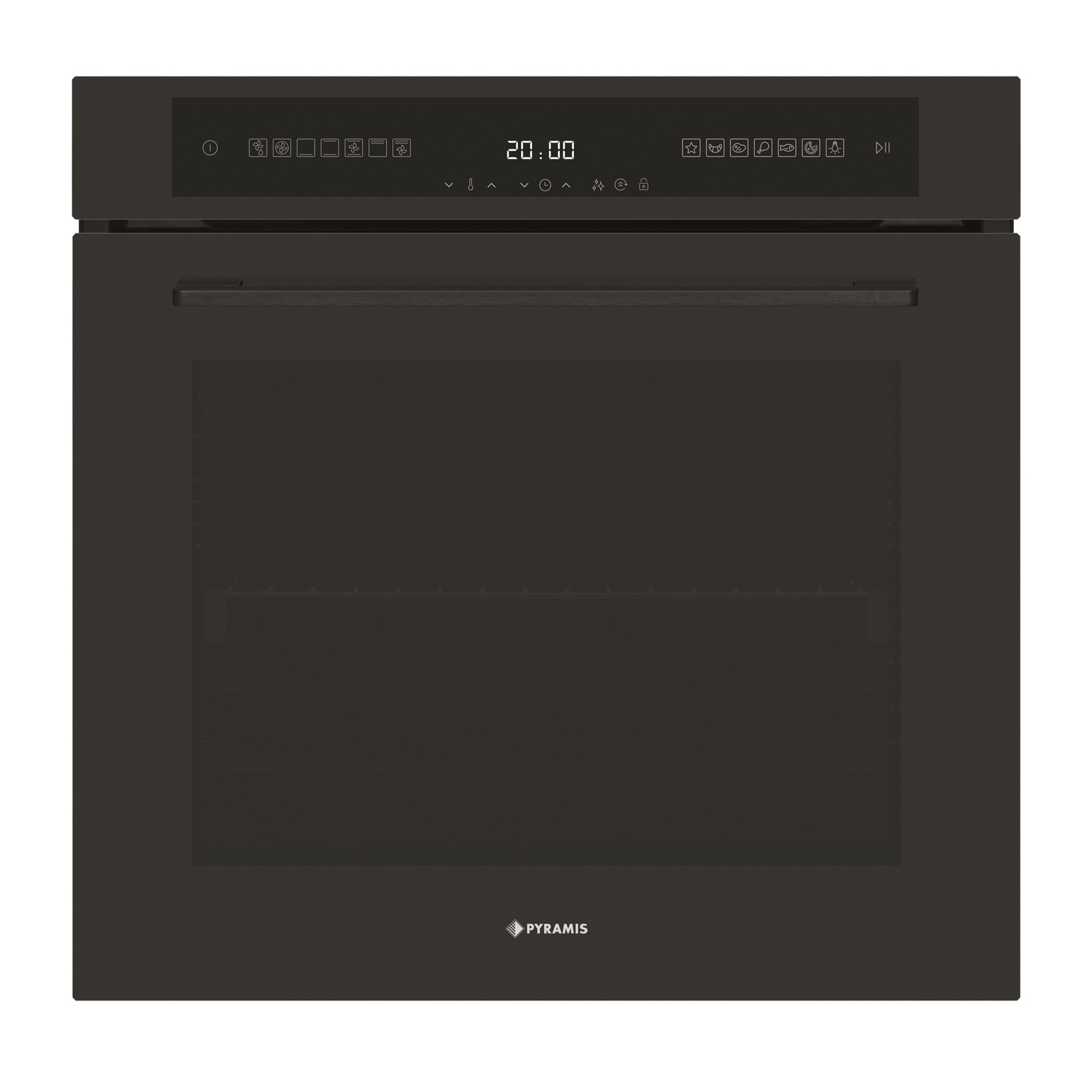 Cuptor electric Pyramis PO78123010BLΜ Premium Full Black Glass