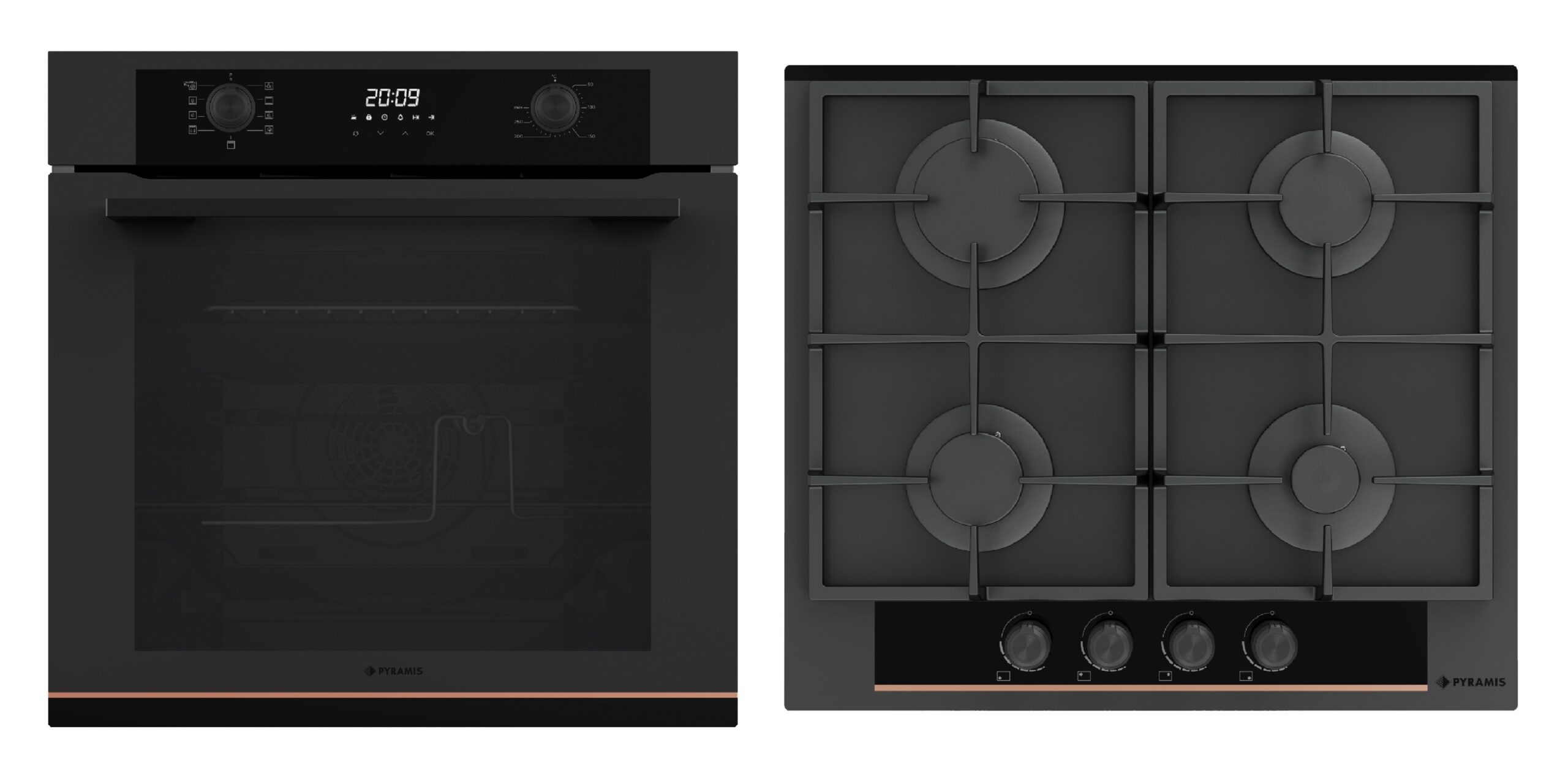 Pachet Pyramis Duo Copper Line 2080 Black Glass