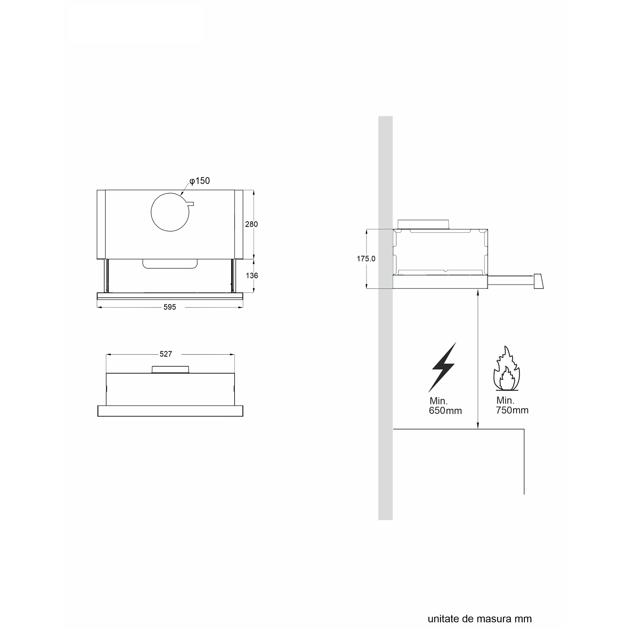 Hota telescopica Pyramis MDER Power Grey Glass - imagine 3