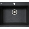 Chiuveta soft compozit Pyramis Square DUROTHEK 60x50 1B negru