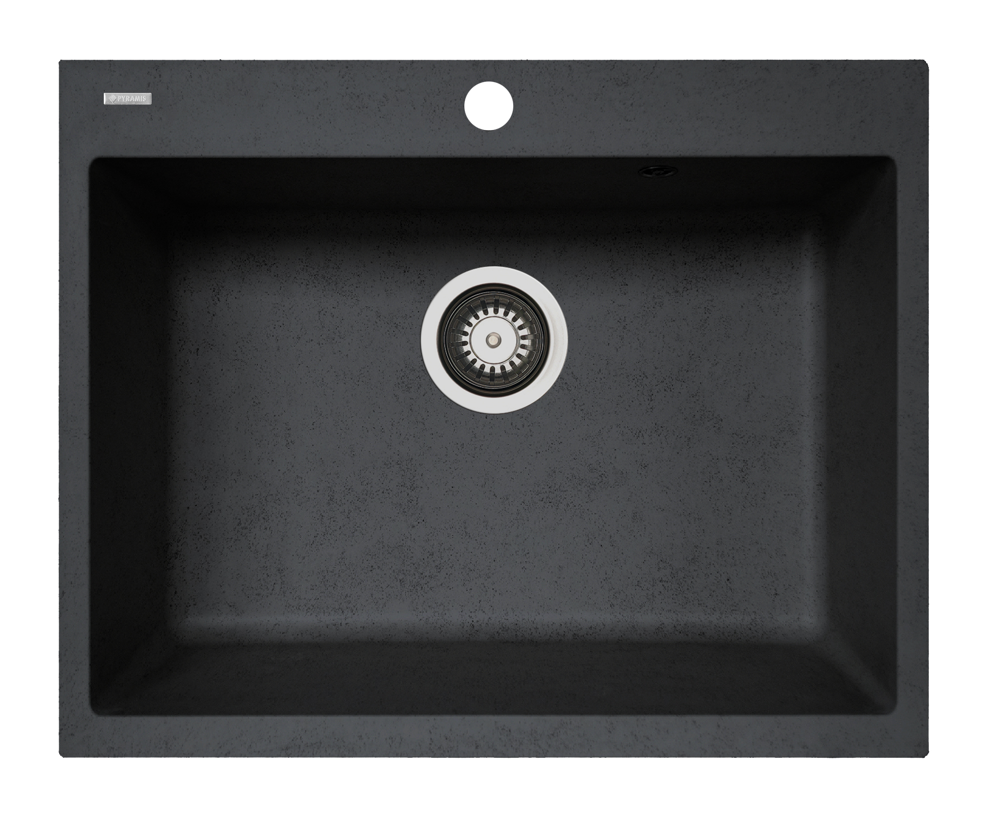 Chiuveta soft compozit Pyramis Square DUROTHEK 60x50 1B negru
