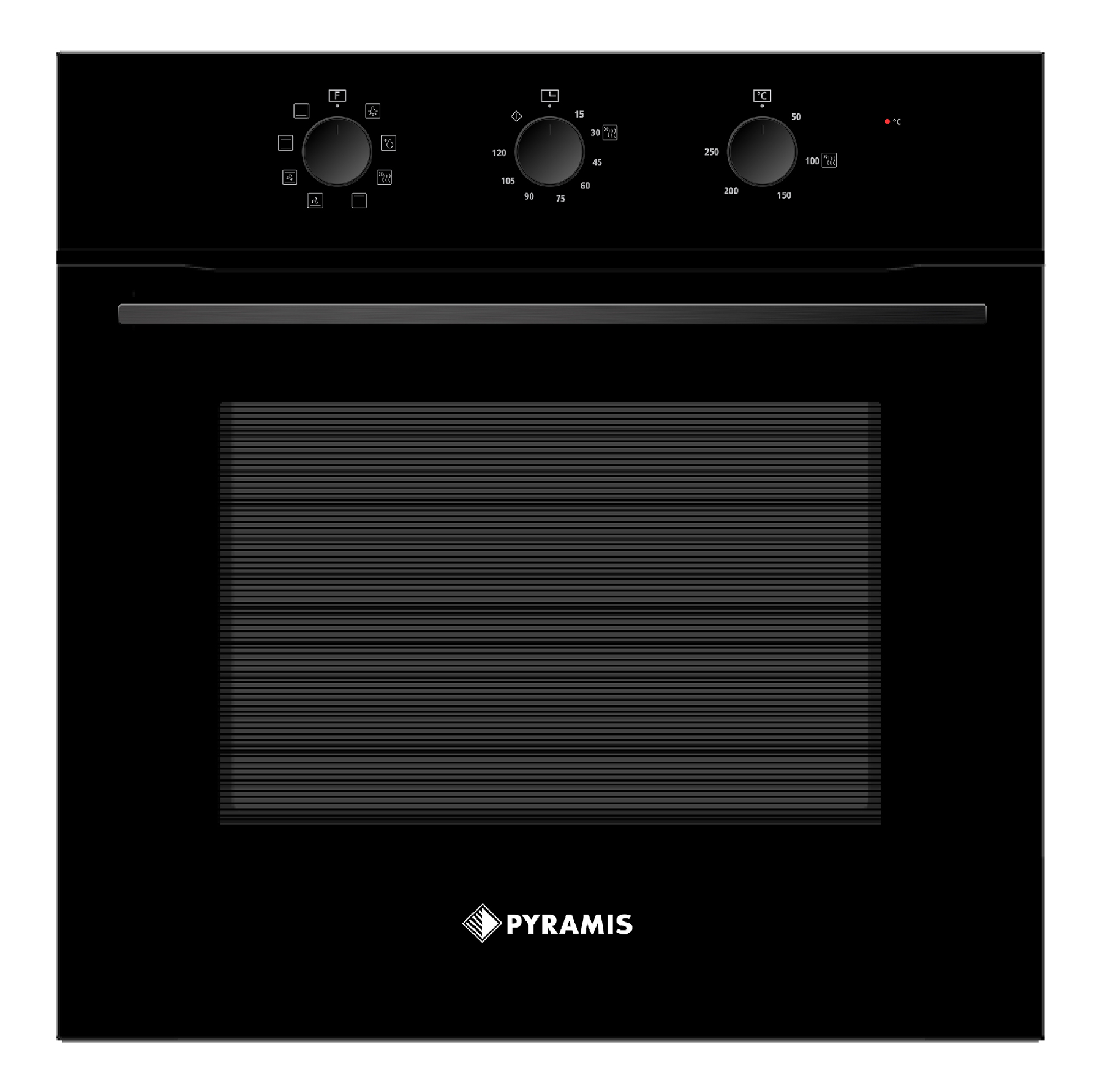 Cuptor electric Pyramis 60IN 6075 Megalo Black Glass