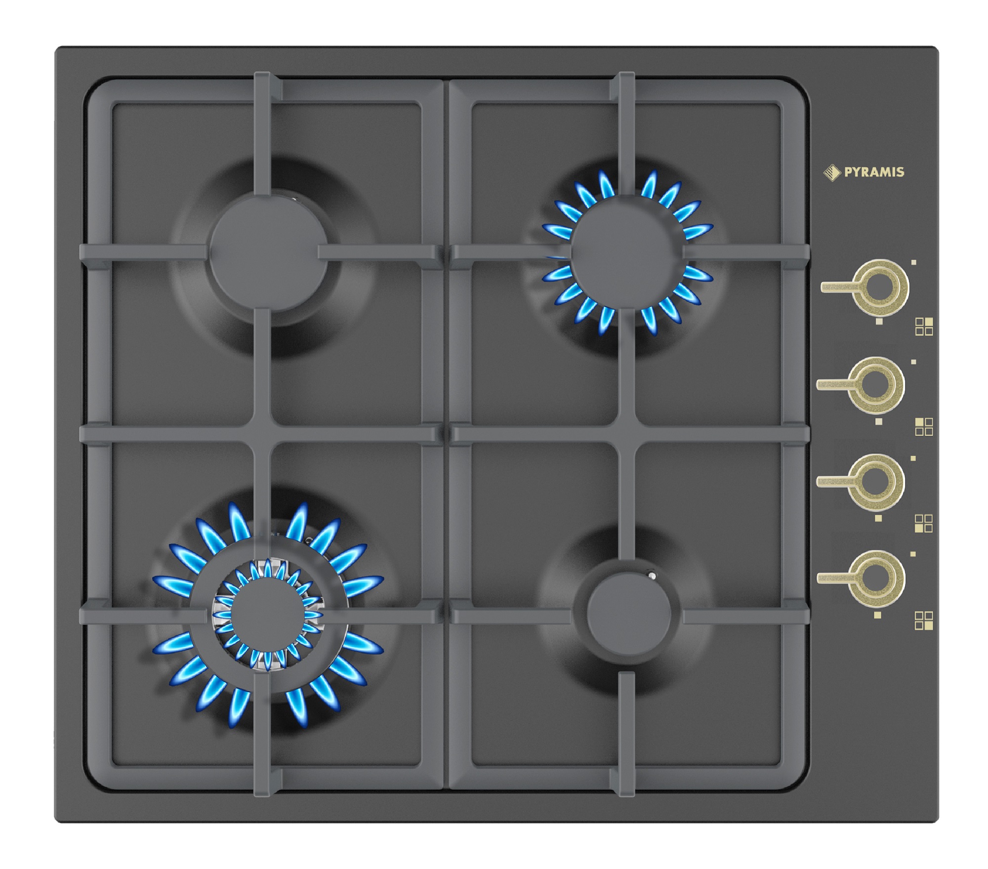 Plita gaz Pyramis 60KF 871 Rustic Anthracite