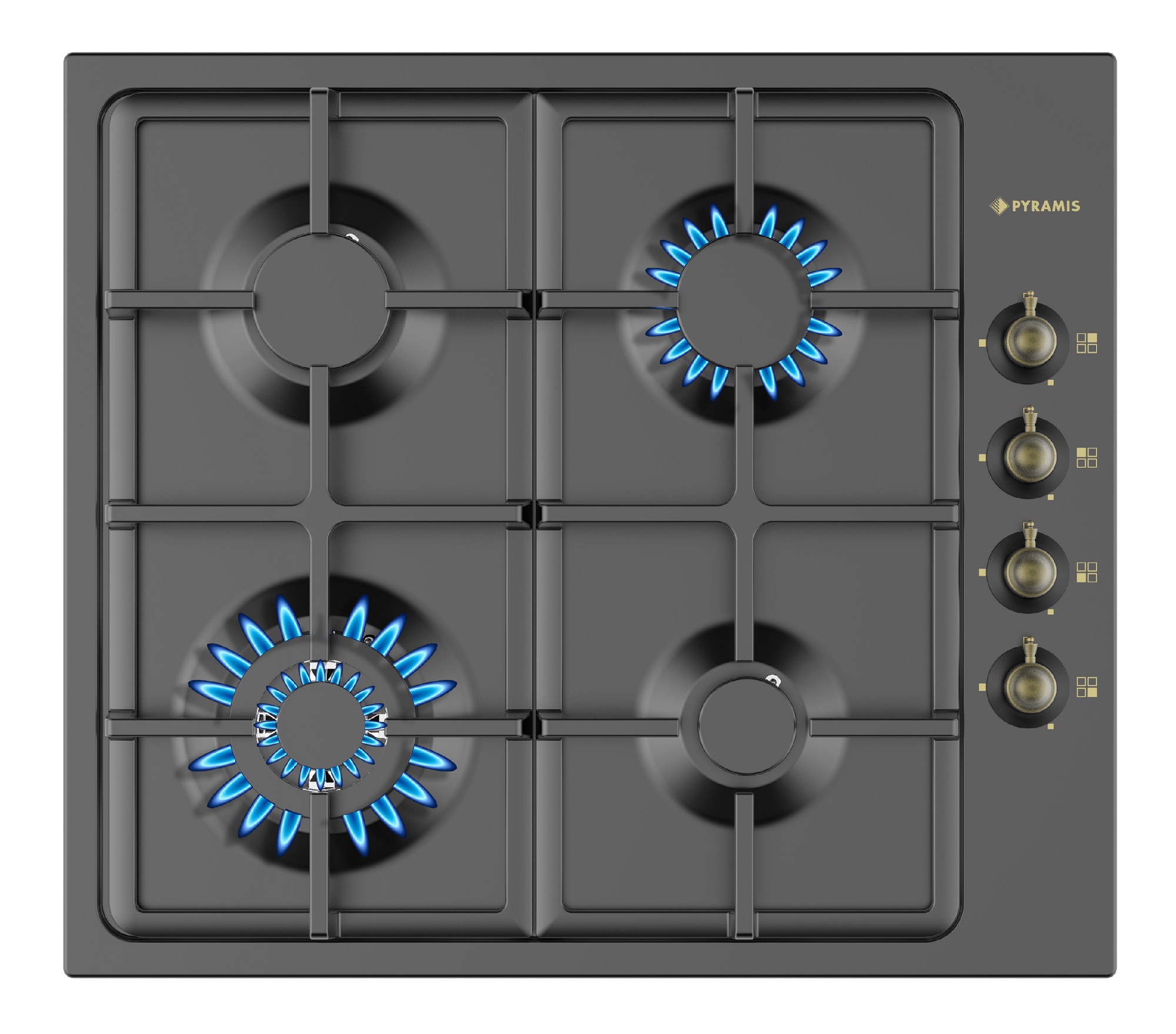 Plita gaz Pyramis 60KF 870 Rustic Anthracite