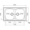 Set chiuveta inox AURORA 2B 86 LN si baterie BELLO crom - Thumbnail Image 2