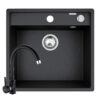 Set chiuveta granit CAMEA 53x50 si baterie Eco Bello Black