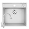 Set chiuveta granit CAMEA 53x50 si baterie Eco Bello White Set chiuveta granit CAMEA 53x50 si baterie Eco Bello White