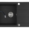 Set chiuveta granit NAXOS 1B1D 79x50 si baterie Eco Flessi Black