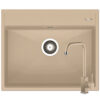 Set chiuveta granit ITHAKA 1B 61x51 si baterie ADELITA Dark Beige Set chiuveta granit ITHAKA 1B 61x51 si baterie ADELITA Dark Beige
