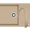 Set chiuveta granit ITHAKA PLUS 1B1D 86x50 si baterie VERISMO Dark Beige