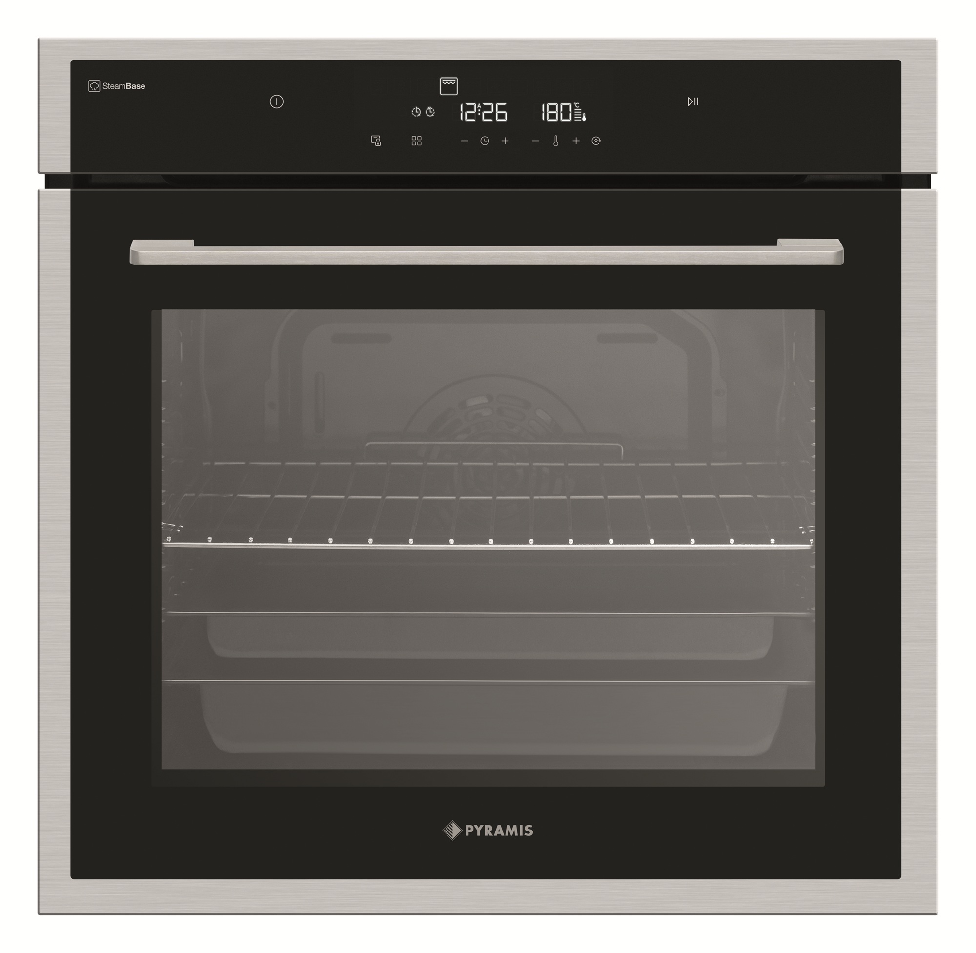 Cuptor electric Pyramis PO78133010IX Black Glass & Inox